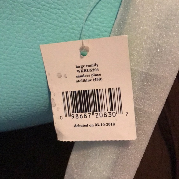 New Kate Spade Atoll Blue purse - Picture 7 of 7